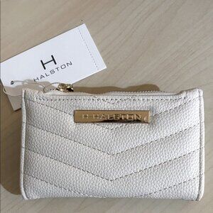 H by Halston Cream Wallet with Gold Detail MSRP $48 NWT